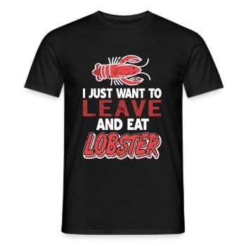 Je veux juste partir et manger du homard - T-shirt homme - noir - Devant - AI Model Male 178 light (178cm)