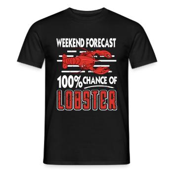 Prévisions de fin de semaine 100% de chances de Lobstar - T-shirt homme - noir - Devant - AI Model Male 178 light (178cm)