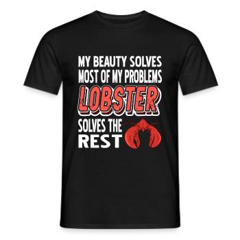 Most of my problems lobster - Men's T-Shirt - black - Front - AI Model Male 178 light (178cm)