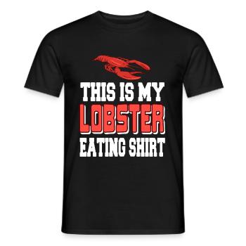 C’est mon homard qui mange - T-shirt homme - noir - Devant - AI Model Male 178 light (178cm)