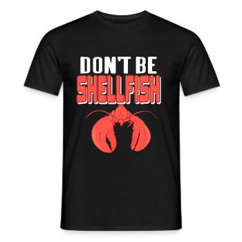 Homard - Ne soyez pas des mollusques et crustacés - T-shirt homme - noir - Devant - AI Model Male 178 light (178cm)