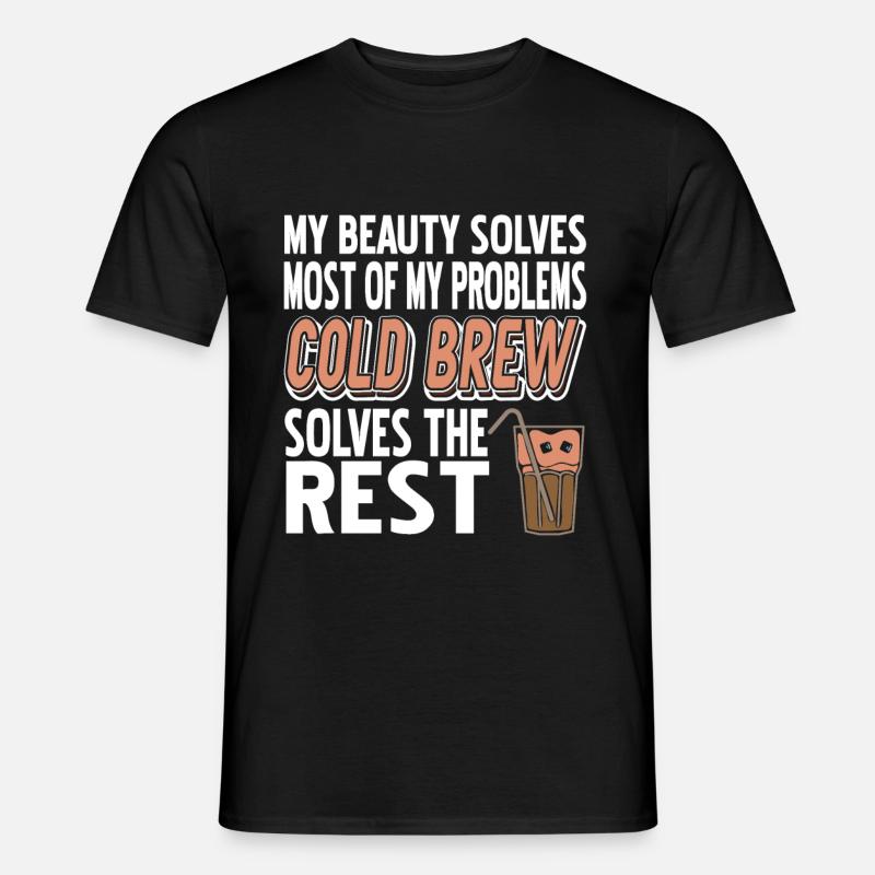 Cold brew solves the rest - Männer T-Shirt - Schwarz