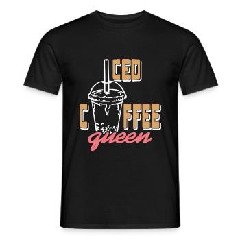Iced Coffee queen - Men's T-Shirt - black - Front - AI Model Male 178 light (178cm)