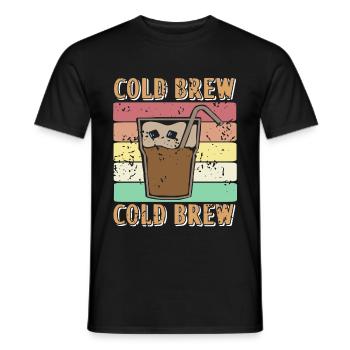 Eiskaffee - Cold Brew - Männer T-Shirt - Schwarz - Vorne - AI Model Male 178 light (178cm)