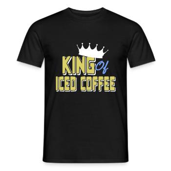King of iced coffee - Men's T-Shirt - black - Front - AI Model Male 178 light (178cm)