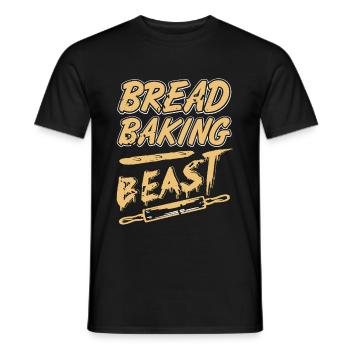 Bread baker beast - Men's T-Shirt - black - Front - AI Model Male 178 light (178cm)