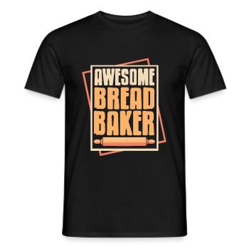 Awesome bread baker - Men's T-Shirt - black - Front - AI Model Male 178 light (178cm)