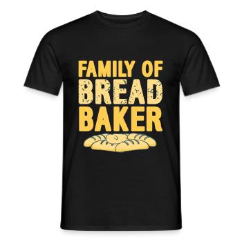Family of bread baker - Men's T-Shirt - black - Front - AI Model Male 178 light (178cm)