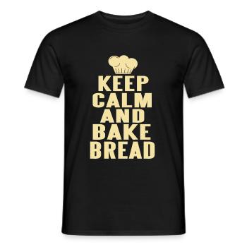 Keep calm and bake bread - Men's T-Shirt - black - Front - AI Model Male 178 light (178cm)