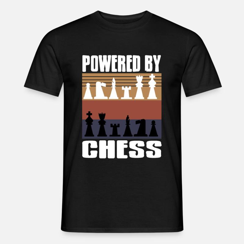 Powered by chess - Men’s T-shirt - black