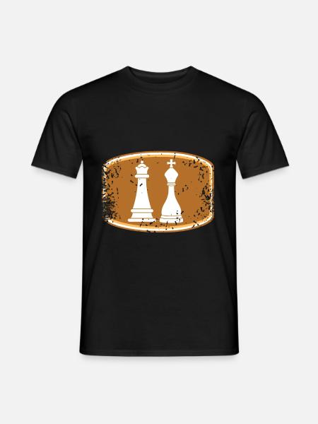 Pièces d’échecs de dames King - T-shirt homme - noir