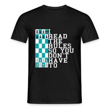 I Read the rules so you don't have to - Men's T-Shirt - black - Front - AI Model Male 178 light (178cm)