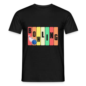 Bowling - Männer T-Shirt - Schwarz - Vorne - AI Model Male 178 light (178cm)