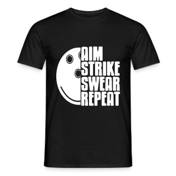 Objectif strinke jurer répéter - T-shirt homme - noir - Devant - AI Model Male 178 light (178cm)