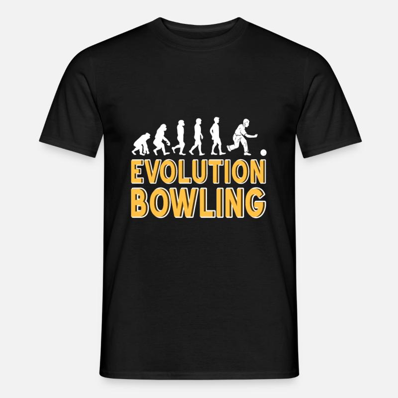 Evolution bowling - Männer T-Shirt - Schwarz