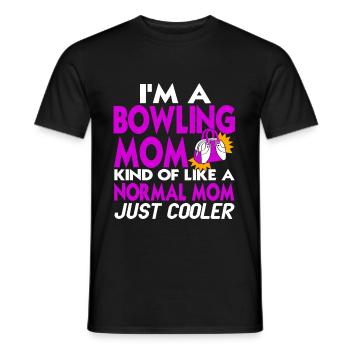 Je suis une maman bowling un peu comme une maman normale juste - T-shirt homme - noir - Devant - AI Model Male 178 light (178cm)