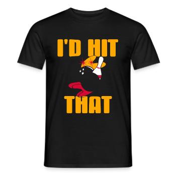 Bowling - Id hit That - Men's T-Shirt - black - Front - AI Model Male 178 light (178cm)