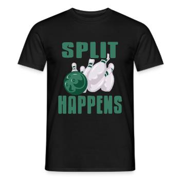 Split Happens - Men's T-Shirt - black - Front - AI Model Male 178 light (178cm)