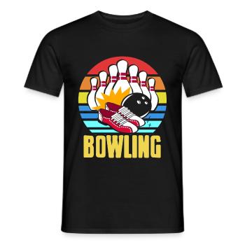 Bowling Ball Team - Men's T-Shirt - black - Front - AI Model Male 178 light (178cm)