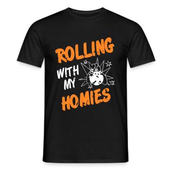 Rolling with my homies - Männer T-Shirt - Schwarz - Vorne - AI Model Male 178 light (178cm)
