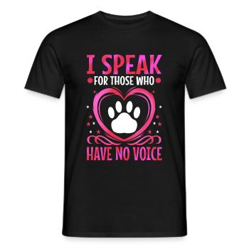 Je parle au nom de ceux qui n’ont pas de voix - T-shirt homme - noir - Devant - AI Model Male 178 light (178cm)