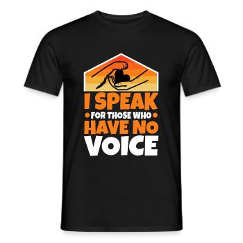 Je parle au nom de ceux qui n’ont pas de voix - T-shirt homme - noir - Devant - AI Model Male 178 light (178cm)