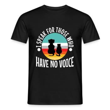 Je parle au nom de ceux qui n’ont pas de voix - T-shirt homme - noir - Devant - AI Model Male 178 light (178cm)