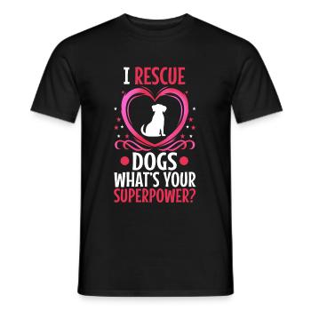 Je sauve les chiens quel est votre super-pouvoir - T-shirt homme - noir - Devant - AI Model Male 178 light (178cm)