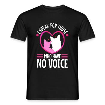 Je parle au nom de ceux qui n’ont pas de voix - T-shirt homme - noir - Devant - AI Model Male 178 light (178cm)