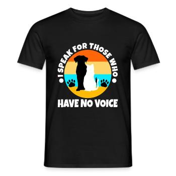 Je parle au nom de ceux qui n’ont pas de voix - T-shirt homme - noir - Devant - AI Model Male 178 light (178cm)