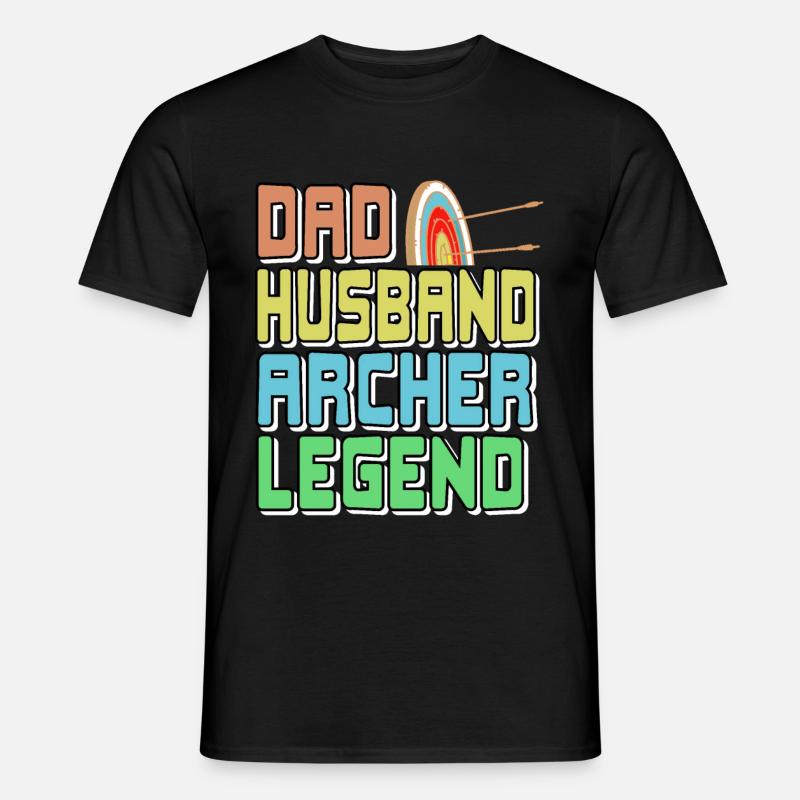 Dad Husband Archer Legend - Männer T-Shirt - Schwarz