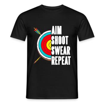Viser Tir Jurer Répéter - T-shirt homme - noir - Devant - AI Model Male 178 light (178cm)