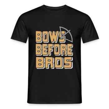 Bogenschütze - Bows before Bros - Männer T-Shirt - Schwarz - Vorne - AI Model Male 178 light (178cm)
