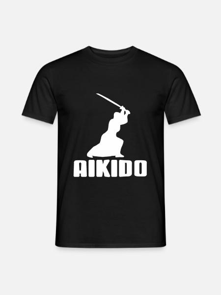 Combattant d’Aïkido à l’épée - T-shirt homme - noir