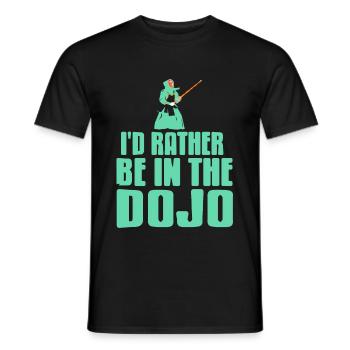 Id rather be in the Dojo - Männer T-Shirt - Schwarz - Vorne - AI Model Male 178 light (178cm)