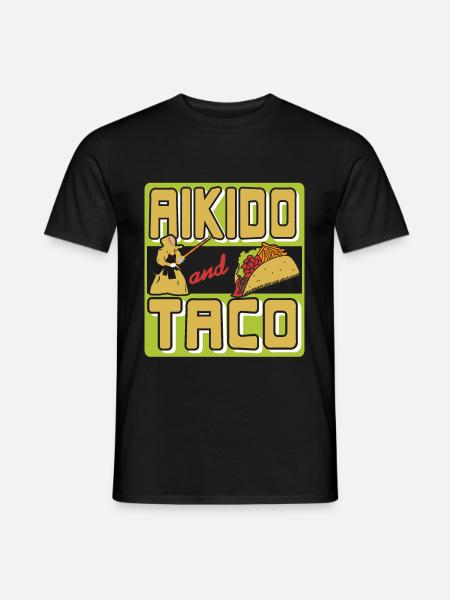 Aikido and Taco - Men's T-Shirt - black