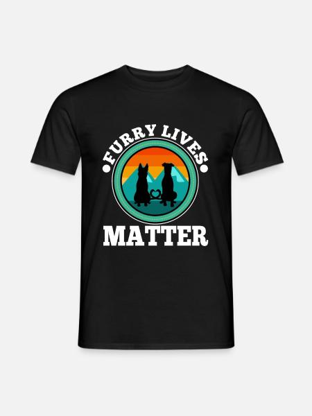 Furry lives matter - Men's T-Shirt - black