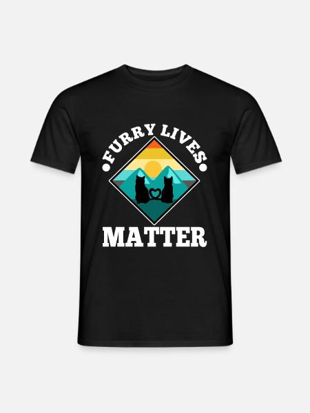 Furry lives matter - Men's T-Shirt - black