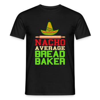 Nacho a verage bread baker - Men's T-Shirt - black - Front - AI Model Male 178 light (178cm)