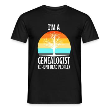I hunt dead people - Men's T-Shirt - black - Front - AI Model Male 178 light (178cm)