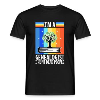 I hunt dead people - Men's T-Shirt - black - Front - AI Model Male 178 light (178cm)