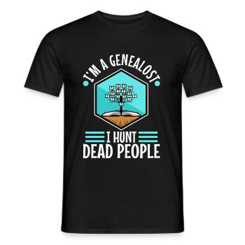 I hunt dead people - Men's T-Shirt - black - Front - AI Model Male 178 light (178cm)