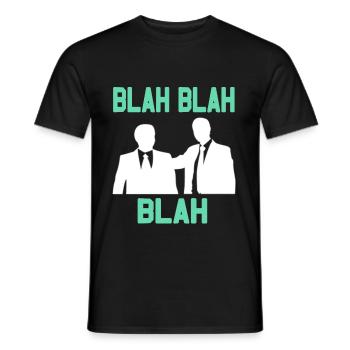 Langweilig im büro - Blah Blah Blah - Männer T-Shirt - Schwarz - Vorne - AI Model Male 178 light (178cm)