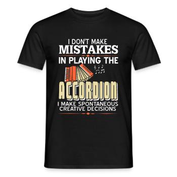 I don't make mistakes in paying the Accordion - Men's T-Shirt - black - Front - AI Model Male 178 light (178cm)