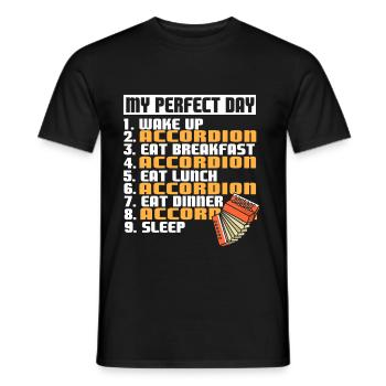 Accordéon - Ma journée parfaite - T-shirt homme - noir - Devant - AI Model Male 178 light (178cm)