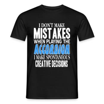 Mistakes playing accordion spontaneous decisions - Men's T-Shirt - black - Front - AI Model Male 178 light (178cm)