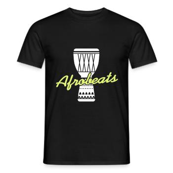 Afrobeat drum soul genre - Men's T-Shirt - black - Front - AI Model Male 178 light (178cm)