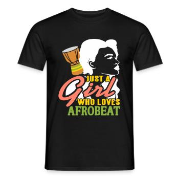 Just a Girl who loves afrobeat - Männer T-Shirt - Schwarz - Vorne - AI Model Male 178 light (178cm)