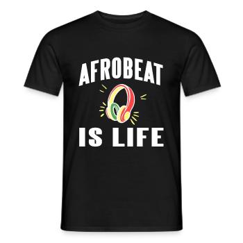 Arobeat is life - Men's T-Shirt - black - Front - AI Model Male 178 light (178cm)