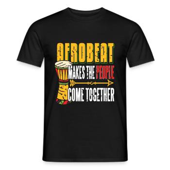 Afrobeat makes the people come together - Men's T-Shirt - black - Front - AI Model Male 178 light (178cm)
